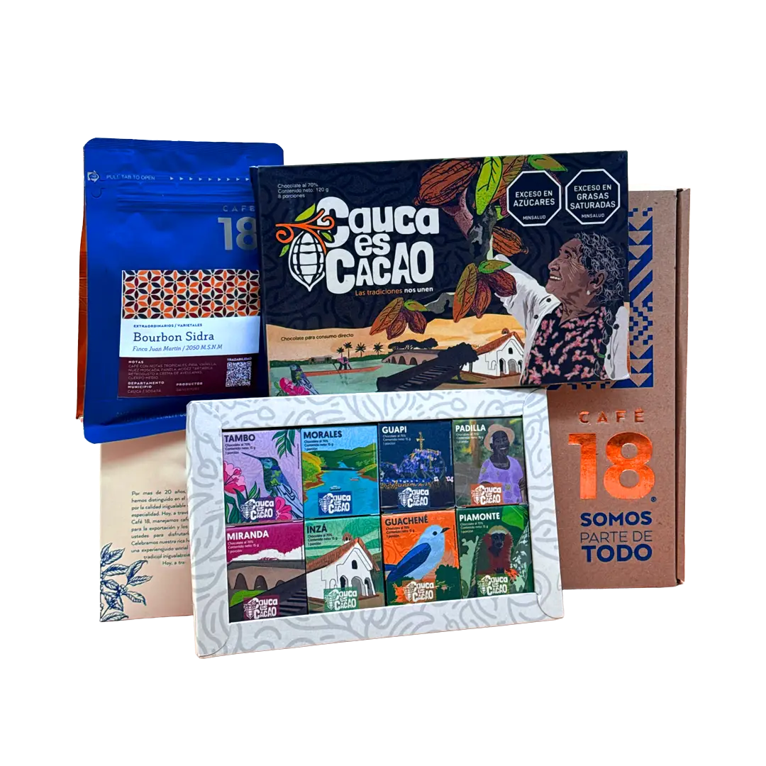 Cauca es cacao + varietal 250 g + caja regalo - pvp 150.000