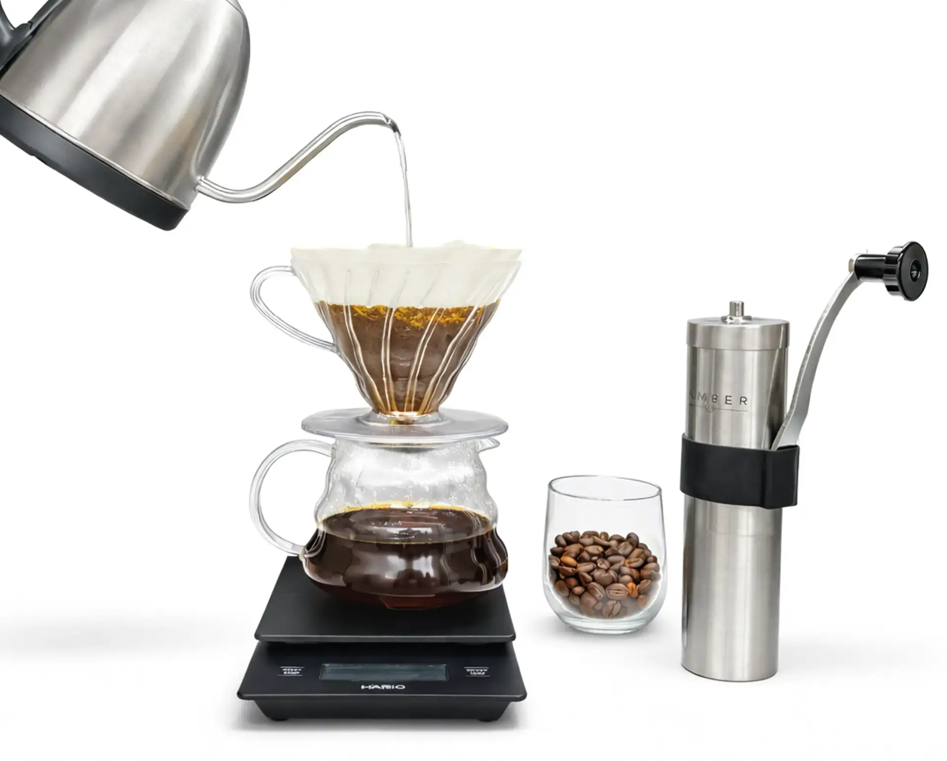 Herramientas de preparación para café