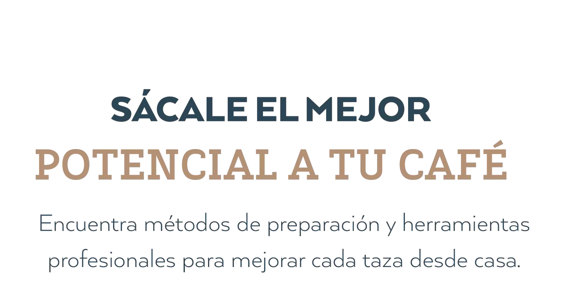 Herramientas de preparación para café